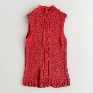 Liz Claiborne Women's Large Red Sleeveless Sweater Great Condition